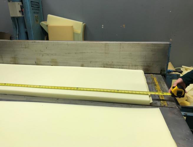 Foam for DIY cutting on vertical saw